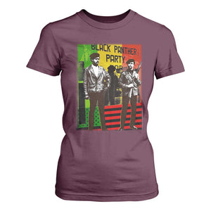 Vintage Black Panther Party T Shirt For Women Black History Self Defense Huey Newton Bobby Seale TS10 Maroon Print Your Wear