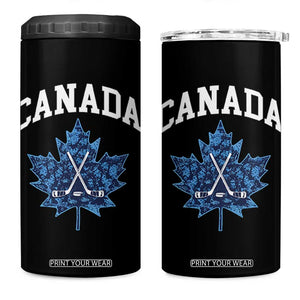 Vintage Canada Hockey 4 in 1 Can Cooler Tumbler Maple Leafs TS10 One Size: 16 oz Black Print Your Wear
