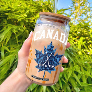Vintage Canada Hockey Glass Can Maple Leafs TS10 Print Your Wear
