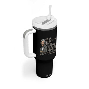 Vintage Frederick Douglass Tumbler With Handle It Is Easier To Build Strong Children Than To Repair Broken Men TS02 Print Your Wear