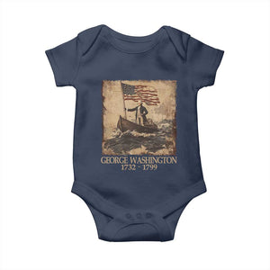 Vintage George Washington Baby Onesie 4th Of July Patriotic Gift TS10 Navy Print Your Wear