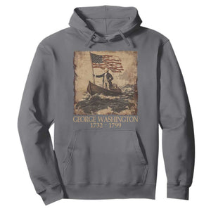 Vintage George Washington Hoodie 4th Of July Patriotic Gift TS10 Charcoal Print Your Wear
