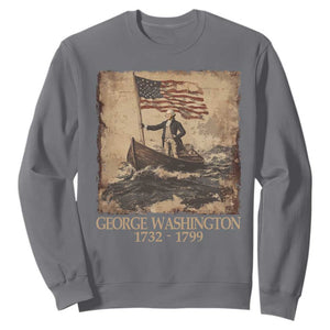 Vintage George Washington Sweatshirt 4th Of July Patriotic Gift TS10 Charcoal Print Your Wear
