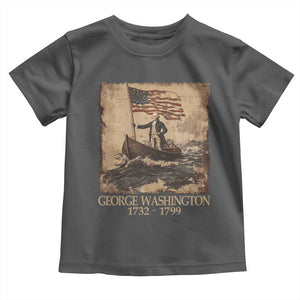 Vintage George Washington Toddler T Shirt 4th Of July Patriotic Gift TS10 Dark Heather Print Your Wear
