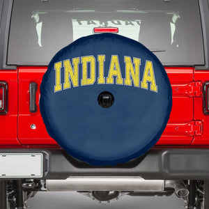 Vintage Indiana IN Spare Tire Cover Retro Throwback Design Classic Yellow Athletic Sports TS02 Navy Print Your Wear