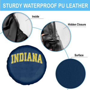 Vintage Indiana IN Spare Tire Cover Retro Throwback Design Classic Yellow Athletic Sports TS02 Print Your Wear