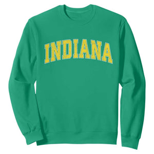 Vintage Indiana IN Sweatshirt Retro Throwback Design Classic Yellow Athletic Sports TS02 Irish Green Print Your Wear