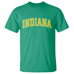 Vintage Indiana IN T Shirt Retro Throwback Design Classic Yellow Athletic Sports TS02 Irish Green Print Your Wear