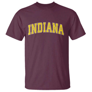 Vintage Indiana IN T Shirt Retro Throwback Design Classic Yellow Athletic Sports TS02 Maroon Print Your Wear