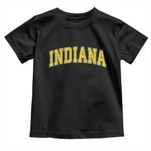 Vintage Indiana IN Toddler T Shirt Retro Throwback Design Classic Yellow Athletic Sports TS02 Black Print Your Wear