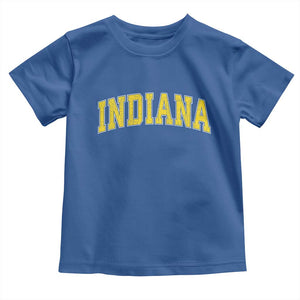 Vintage Indiana IN Toddler T Shirt Retro Throwback Design Classic Yellow Athletic Sports TS02 Royal Blue Print Your Wear