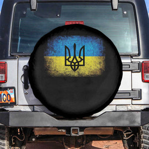 Vintage Ukraine Ukrainian Flag Spare Tire Cover Ukrainians Gifts TS10 No hole Black Print Your Wear