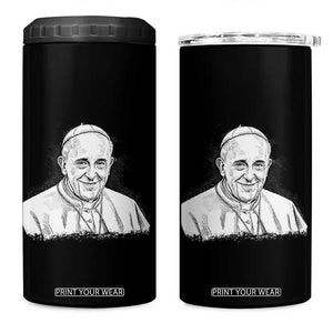 Viva il Papa Pope Francis 4 in 1 Can Cooler Tumbler Thank You Papa Catholic Tribute TS02 One Size: 16 oz Black Print Your Wear