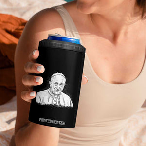 Viva il Papa Pope Francis 4 in 1 Can Cooler Tumbler Thank You Papa Catholic Tribute TS02 Print Your Wear