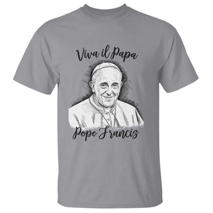 Viva il Papa Pope Francis T Shirt Thank You Papa Catholic Tribute TS02 Sport Gray Print Your Wear