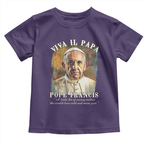 Viva il Papa Pope Francis Toddler T Shirt Papa Memorial Tribute TS02 Purple Print Your Wear