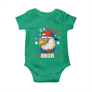 WTF Is A Kilometer Bruh Baby Onesie Funny Patriotic American Bald Eagle TS02 Irish Green Print Your Wear