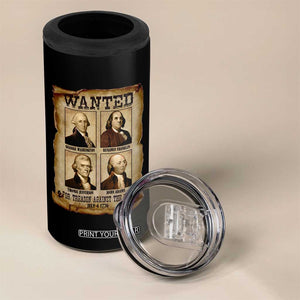 Wanted Treason Founding Fathers 1776 4 in 1 Can Cooler Tumbler 4th Of July Independence Day TS10 Print Your Wear
