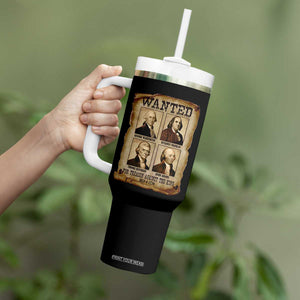 Wanted Treason Founding Fathers 1776 Tumbler With Handle 4th Of July Independence Day TS10 Print Your Wear