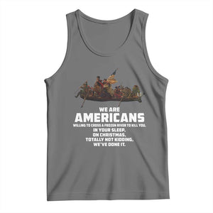 We Are Americans Funny Patriotic Tank Top Revolutionary War TS02 Black Heather Print Your Wear