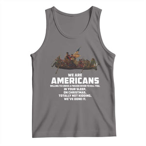 We Are Americans Funny Patriotic Tank Top Revolutionary War TS02 Deep Heather Print Your Wear