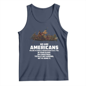We Are Americans Funny Patriotic Tank Top Revolutionary War TS02 Navy Print Your Wear