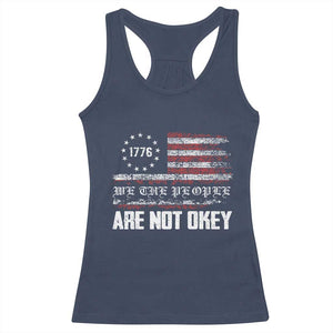 We Are Not Okay Racerback Tank Top US Flag We The People TS10 Navy Print Your Wear