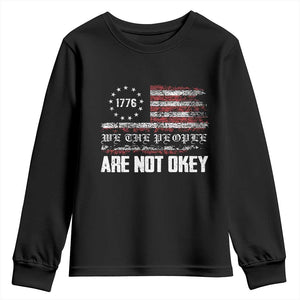 We Are Not Okay Youth Sweatshirt US Flag We The People TS10 Black Print Your Wear