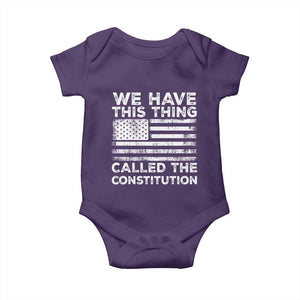We Have This Thing Called The Constitution Baby Onesie Patriotic American Flag TS02 Purple Print Your Wear