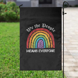 We The People Means Everyone Garden Flag LGBTQ Rainbow Flag Gay Pride LGBT Ally Vintage TS10 Print Your Wear