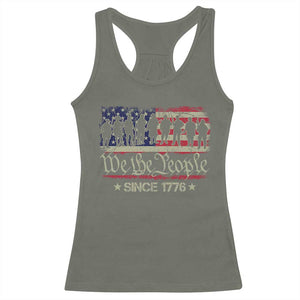 We The People Since 1776 Racerback Tank Top 250 Years America Anniversary Vintage American Flag TS11 Military Green Print Your Wear