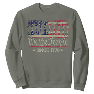 We The People Since 1776 Sweatshirt 250 Years America Anniversary Vintage American Flag TS11 Military Green Print Your Wear
