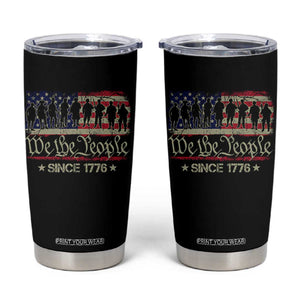 We The People Since 1776 Tumbler Cup 250 Years America Anniversary Vintage American Flag TS11 Black Print Your Wear