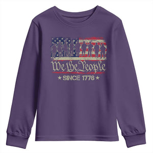 We The People Since 1776 Youth Sweatshirt 250 Years America Anniversary Vintage American Flag TS11 Purple Print Your Wear