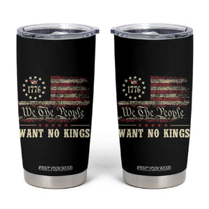 We The People Want No Kings Tumbler Cup Retro June 14th Vintage 1776 Flag Patriotic TS02 Black Print Your Wear