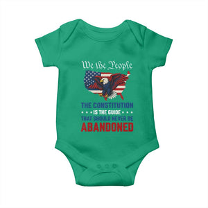 We the People Patriotic Eagle Baby Onesie Defend the Constitution American Flag TS02 Irish Green Print Your Wear