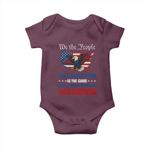 We the People Patriotic Eagle Baby Onesie Defend the Constitution American Flag TS02 Maroon Print Your Wear