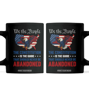 We the People Patriotic Eagle Coffee Mug Defend the Constitution American Flag TS02 Black Print Your Wear
