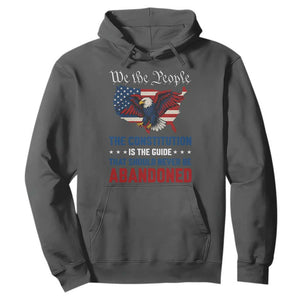We the People Patriotic Eagle Hoodie Defend the Constitution American Flag TS02 Dark Heather Print Your Wear