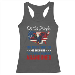 We the People Patriotic Eagle Racerback Tank Top Defend the Constitution American Flag TS02 Dark Heather Print Your Wear