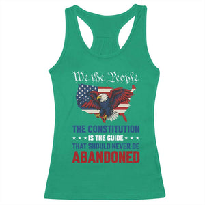 We the People Patriotic Eagle Racerback Tank Top Defend the Constitution American Flag TS02 Irish Green Print Your Wear