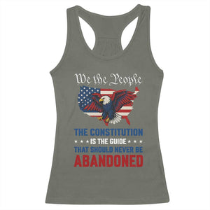 We the People Patriotic Eagle Racerback Tank Top Defend the Constitution American Flag TS02 Military Green Print Your Wear