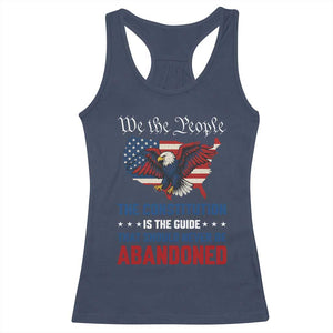 We the People Patriotic Eagle Racerback Tank Top Defend the Constitution American Flag TS02 Navy Print Your Wear