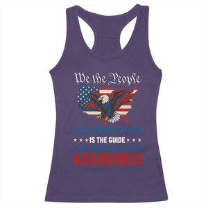 We the People Patriotic Eagle Racerback Tank Top Defend the Constitution American Flag TS02 Purple Print Your Wear