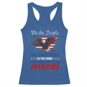 We the People Patriotic Eagle Racerback Tank Top Defend the Constitution American Flag TS02 Royal Blue Print Your Wear