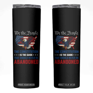 We the People Patriotic Eagle Skinny Tumbler Defend the Constitution American Flag TS02 Black Print Your Wear