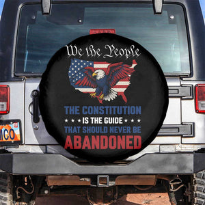 We the People Patriotic Eagle Spare Tire Cover Defend the Constitution American Flag TS02 No hole Black Print Your Wear