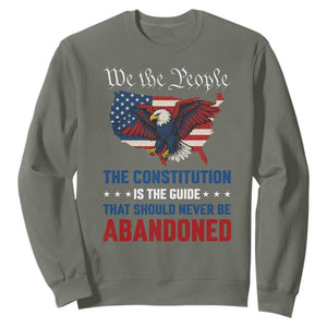 We the People Patriotic Eagle Sweatshirt Defend the Constitution American Flag TS02 Military Green Print Your Wear