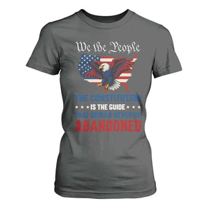 We the People Patriotic Eagle T Shirt For Women Defend the Constitution American Flag TS02 Dark Heather Print Your Wear