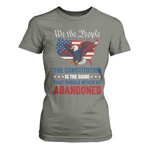 We the People Patriotic Eagle T Shirt For Women Defend the Constitution American Flag TS02 Military Green Print Your Wear